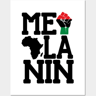 Melanin Fist Pan Africa Flag Colors Black Pride Gift Posters and Art